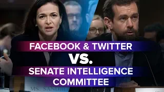 Facebook and Twitter testify at the Senate Intelligence Committee hearing