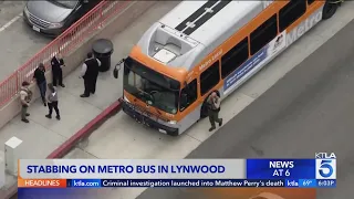 Person stabbed at Metro bus stop in Lynwood