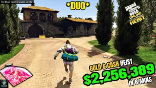 *DUO* Cayo Perico Heist with EASY BASEMENT GOLD GLITCH and Different Approach | No Disguise OUTFITS