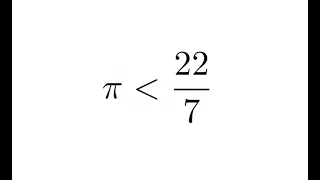 Prove that 22/7 greater than pi