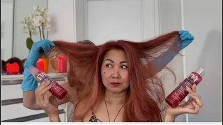 Asmr Hair Wash with Red Shampoo, Head massage and hair brushing #asmr #asmrtingles #asmrrelaxing
