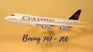 Building a small Boeing 747-200 plastic model Air Canada (Revell 1:390 kit)