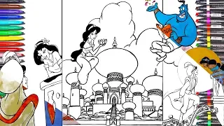 aladdin coloring pages book coloring jasmine disney princess How to Draw aladdin colours 2019 colors