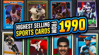 TOP 15 Most Valuable Sports Cards from 1990 sold on eBay baseball, hockey, football & basketball