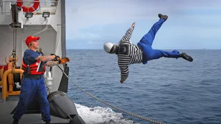 US Navy Sailor FALLS OFF Aircraft Carrier and Then THIS Happened...