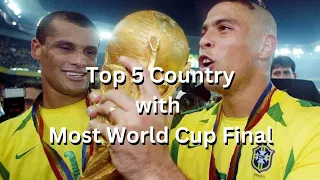 Top 5 Nations with The MOST FIFA World Cup Final appearances | football facts | world cup 2022