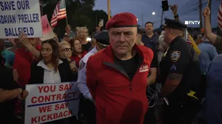 BREAKING Curtis Sliwa ARRESTED after BLOCKING Entry to "Tent City" Migrant Facility Creedmoor Queens