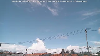 WeatherCAM: Formações de Cumulonimbus Vistas em Paulista-PE - 12/03/2024 (timelapse)