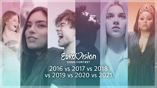 EUROVISION 2016 VS 2017 VS 2018 VS 2019 VS 2020 VS 2021 | THE BATTLE