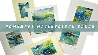 How To Make Homemade Abstract Watercolour Cards Tutorial