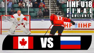 U18 IIHF Gold Final Game Highlights | Team Canada vs Russia | May 6, 2021