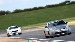 Yokohama AD09's 5 laps in. Nissan 350z track day Bedford Autodrome