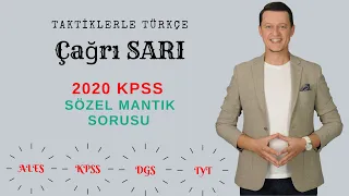 2020 KPSS Sözel Mantık Sorusu