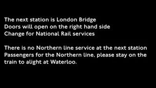Northern line closure announcement on Jubilee line