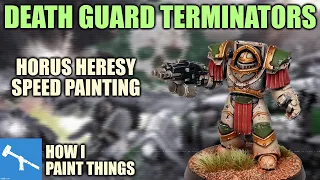 Scaling Up Simple Methods - Death Guard Terminator Speed Painting [How I Paint Things]