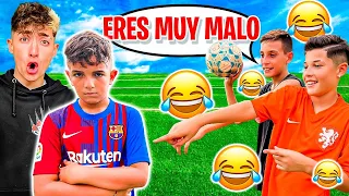 Unos HATERS INSULTAN al NIÑO MESSI y acaba llorando...