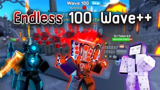 ลง Endless ด้วย 3 ตัวสุดโหดนี้ไปถึง 100 Wave+ ได้จริงไหม !! Roblox : Toilet Tower Defense