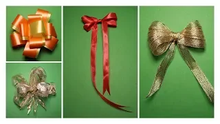 DIY Bows for Gift Boxes Creative Ideas | How to Make Ribbon Bows Easy and Simple I Ribbon craft