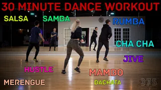 Easy To Follow 30 Minute Dance Workout View From The Back (Salsa, Bachata, Merengue, Mambo And More)