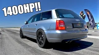 1400HP Audi S4 B5 Biturbo TTD 311Km/h Brutal Accelerations!