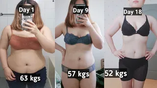 NO RICE DIET | HOW I LOSE 11 KGS IN 18 DAYS | 다이어트 브이로그| Pano pumayat ng mabilis | Home exercise