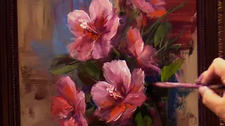 Techniques for Painting Flowers with Acrylics- Pink Hibiscus