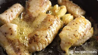 Monkfish recipe ("Poor Man's Lobster") with Herb Brown Butter
