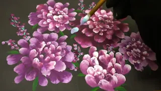 Effortless One Stroke Flower Painting Tutorial for beginner