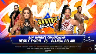 WWE 2K22 | Becky Lynch vs Bianca Belair(c) | Raw Women's Championship | SummerSlam 2022 |