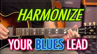 Easy way to harmonize a blues lead. Learn to harmonize when improvising - Guitar Lesson EP423