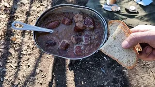 Drievkač-šošovica s glbásou:) Hobo stove-lentils with sausage