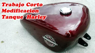 Trabajo corto modificación tanque Harley Sportster 883