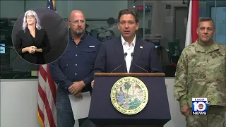 Florida Gov. Ron DeSantis warns residents as Tropical Storm Idalia forecast to hit Florida as hu...