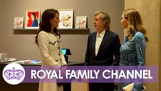 Princess Kate Meets Paul McCartney At Re-Opening of National Portrait Gallery