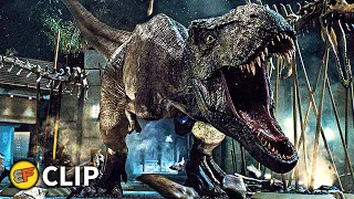 T-Rex vs Indominus Rex - Final Battle Scene | Jurassic World (2015) Movie Clip HD 4K