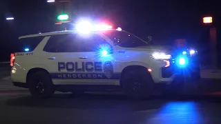 NEW 2021-2022 HENDERSON POLICE DEPARTMENT CHEVY TAHOE RESPONDING CODE 3!!