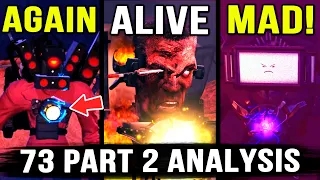 G-MAN RAN AWAY AGAIN💀 Skibidi Toilet 73 Part 2 Analysis - All Secrets & Easter Eggs | Theory & Lore