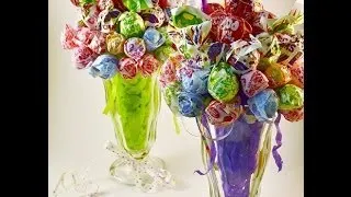 Edible Candy Bouquet Lollipop Malt How-to Video | RadaCutlery.com