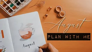 PLAN WITH ME | August 2020 Bullet Journal Setup | Tea Theme