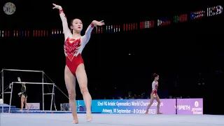 Zhou Yaqin (CHN) - FX - Podium Training - 2023 World Championships Antwerp