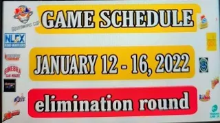 PBA GAME SCHEDULE | JANUARY 12 - 16, 2022 | PBA GOVERNORS' CUP 2021