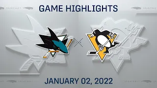 NHL Highlights | Sharks vs. Penguins - Jan 2, 2022