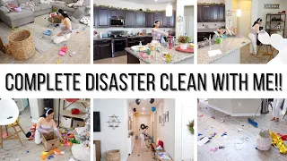 COMPLETE DISASTER CLEAN WITH ME // CLEANING MOTIVATION 2020 // Jessica Tull cleaning