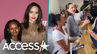 Angelina Jolie Laughs & Dances At Zahara's Spelman College Event