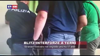 Blitz interforze a Terni tre stranieri, uno dei quali minorenne, vivenao nel più assoluto degrado