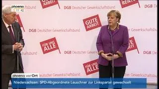 Pressekonferenz: Bundeskanzlerin Merkel und DGB-Vorsitzender Sommer am 15.1.2013