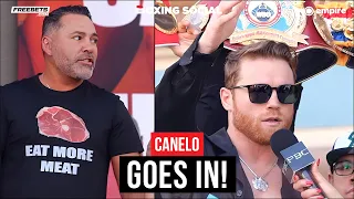 CANELO ALVAREZ GOES IN! TAKES SHOTS AT OSCAR DE LA HOYA