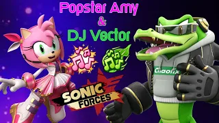 Popstar Amy and DJ Vector gameplay | Sonic Forces : Speed Battle