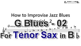 How to Improvise - F Blues - Tutorial for Tenor Sax -2 (minor Blues Scale) - Revised