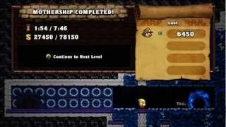 Spelunky XBLA (1080i HD) Mini-Guide #7-ALT: Surviving the Mothership (with Psychic Presence Jetpack)